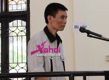 Bị cáo Đào Văn Cương tại tòa