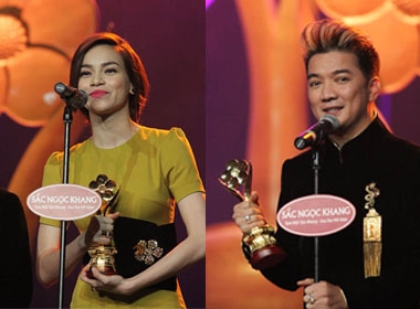 Ca sĩ Hồ Ngọc Hà và Đàm Vĩnh Hưng đã từng đoạt giải Mai Vàng
