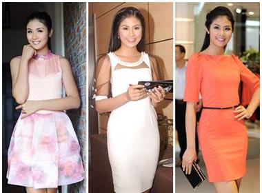 Phong cách thời trang của Ngọc Hân bị đánh giá là lặp lại nhàm chán.