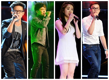 Các thí sinh trong đêm thứ 3 vòng Giấu mặt The Voice Việt 2013