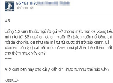 Trang Facebook mới mỉa mai việc nữ sinh Phan U.N tự tử - (Ảnh chụp từ facebook)