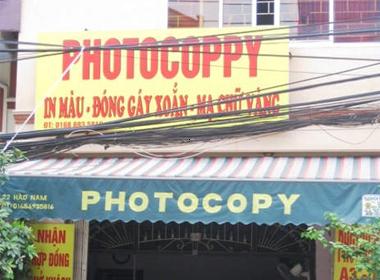 Các quán photocopy kiêm làm báo cáo, luận văn thuê