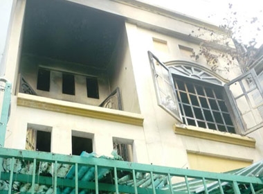 Phòng trọ của sinh viên ở tầng 1 nhà 145/21 bị cháy