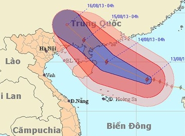 Hình ảnh vệ tinh bão Utor.