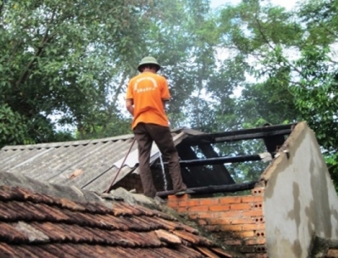 Hiện trường vụ cháy tại nhà ông Nguyễn Duy Hoàn