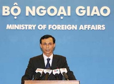 Người phát ngôn Bộ Ngoại giao Việt Nam Lương Thanh Nghị. (Ảnh: Phương Hoa)