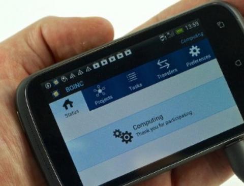 Ứng dụng BOINC trên điện thoại Android - Ảnh: PCMAG