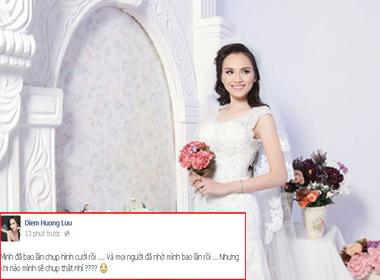 Diễm Hương đang tự hỏi bao giờ mình sẽ “mặc váy cô dâu thật”.