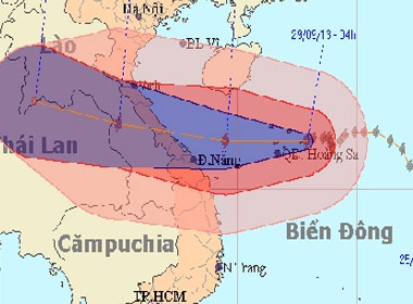 Đường đi bão số 10 (Ảnh: NCHMF)