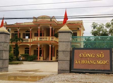 UBND xã Hoằng Ngọc, nơi Trưởng công an Chu Đình Quy công tác trước khi bị bắt