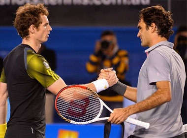 Murray (trái) và Federer cùng đi xuống sau Australia mở rộng.