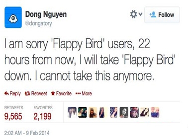 Tuyên bố của chủ nhân Flappy Bird thu hút được sự quan tâm của dân mạng