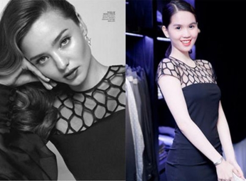 Không ít người đẹp Việt chọn trang phục giống hệt Miranda Kerr
