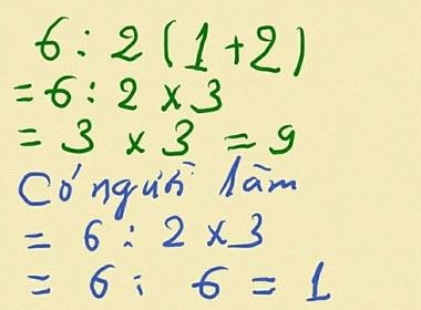   Phép tính gây tranh cãi