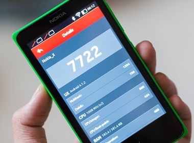 Điểm số của Nokia X trên phần mềm kiểm tra hiệu suất Antutu