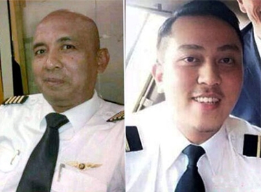 Cơ trưởng Zaharie Ahmad Shah, 53 tuổi và phi công phụ Fariq Abdul Hamid, 27 tuổi, của máy bay Malaysia bị mất tích. Ảnh: NST