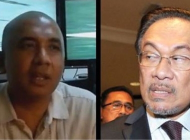 Cơ trưởng chuyến bay MH370 Zaharie Ahmad Shah và ông Datuk Seri Anwar Ibrahim - Ảnh: The Star