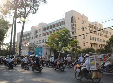 Bệnh viện phụ sản Hùng Vương (quận 5 – TP HCM), nơi xảy ra vụ bé sơ sinh mất tích vào tối 17/3