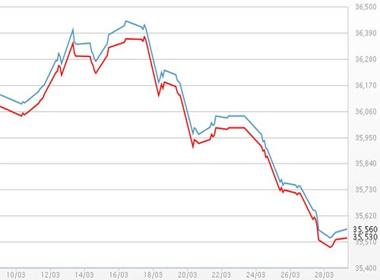 Diễn biến giá vàng SJC tại DOJI - Nguồn: DOJI
