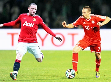 M.U (trái) khó lòng vượt qua Bayern
