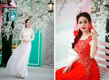 Nhật Kim Anh xinh tươi diện áo dài cưới