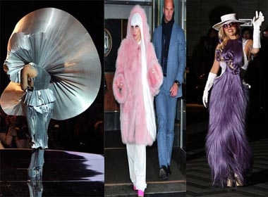 Tạo hình của Lady Gaga khi bị so sánh với các vật dụng và nhân vật khác.