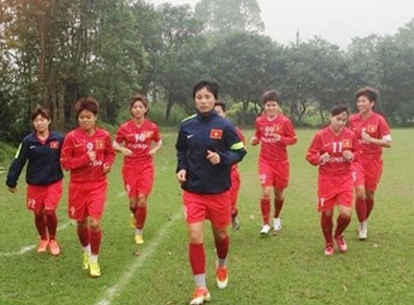 ĐT nữ Việt Nam đang tập huấn tại Trung Quốc
