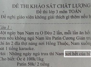 Ngôn ngữ khó hiểu trong đề toán lớp 3