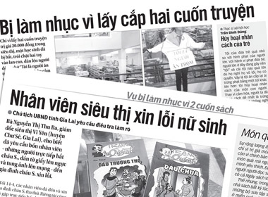 Những bài báo về vụ bốn nhân viên siêu thị Vĩ Yên bắt trói nữ sinh trộm sách gây bức xúc cho dư luận