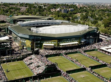 Hệ thống sân đấu ở Wimbledon.