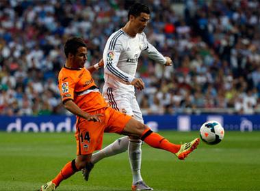 Ronaldo trong trận Real Madrid hòa Valencia 2-2 - Ảnh: Reuters