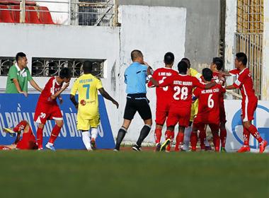 Tình huống xô xát xảy ra trong trận đấu