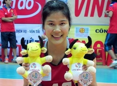 Bùi Thị Ngà là thành viên quan trọng của đội tuyển bóng chuyền nữ Việt Nam tại VTV Cup 2014.