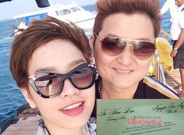 Thiệp cưới của Trà My Idol cùng bạn trai đại gia