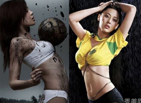 Hot girl khoe thân nóng bỏng cổ vũ World Cup