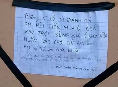 Lá thư gửi trộm gây xôn xao.