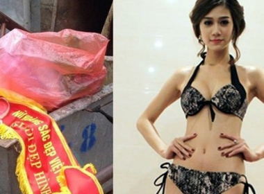 Thí sinh 'Nữ hoàng sắc đẹp Việt Nam' ném danh hiệu vào xe rác