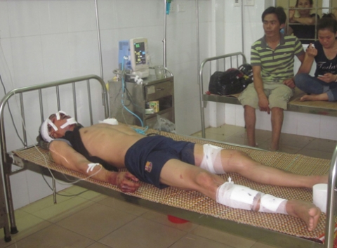 Sập giàn giáo tại Vũng Áng: Nạn nhân Mai Văn Châu bị bất tỉnh và đang được điều trị