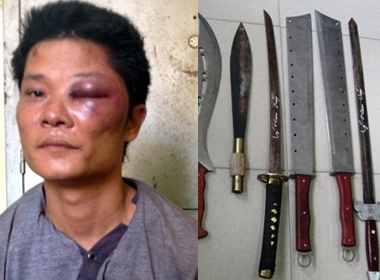 Nguyễn Thành Tuân - kẻ múa dao, cướp 2 khẩu súng trong đồn công an. Ảnh: Giang Chinh