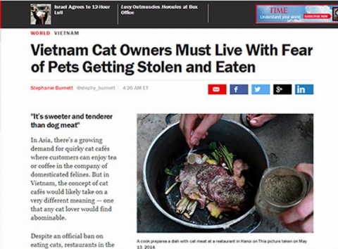 Thịt mèo Việt Nam bất ngờ gây sốt trên tạp chí nước ngoài