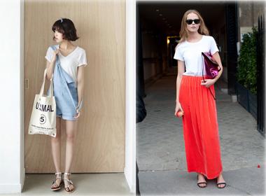 Đẹp với 5 kiểu áo phông trắng