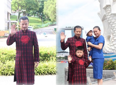 Hùng Cửu Long 'thổi hồn' vào áo dài Việt trên đất Singapore