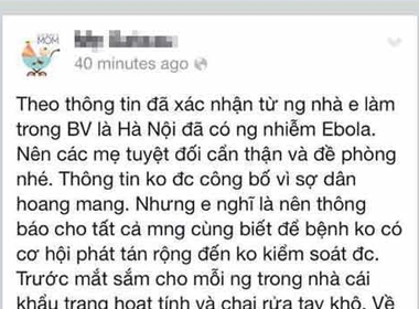 Người tung tin đồn về Ebola sẽ bị xử lý thế nào?