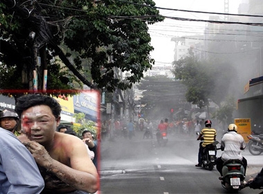Cháy nổ ngay trung tâm TP. Hồ Chí Minh, 1 người bỏng nặng