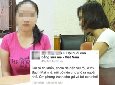 Vợ chồng tung tin đồn dịch Ebola ở Việt Nam bị phạt 20 triệu đồng