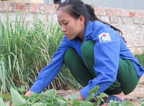 Câu chuyện vượt lên nghịch cảnh: Nguyễn Thị Hải Lý chăm bón vườn