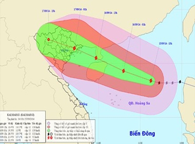 Bão Kalmaegi đến Quảng Ninh và Hải Phòng vào chiều mai