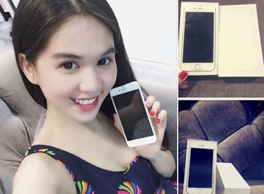 Ngọc Trinh là Sao Việt đầu tiên khoe iPhone 6 mới tậu