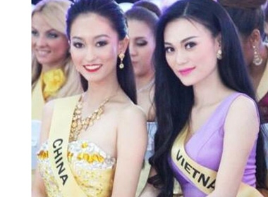 Cao Thùy Linh tại cuộc thi Miss Grand International 2014 tại Bangkok (Thái Lan)