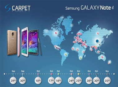 Samsung ra mắt Galaxy Note 4 tại Việt Nam vào ngày 24/10